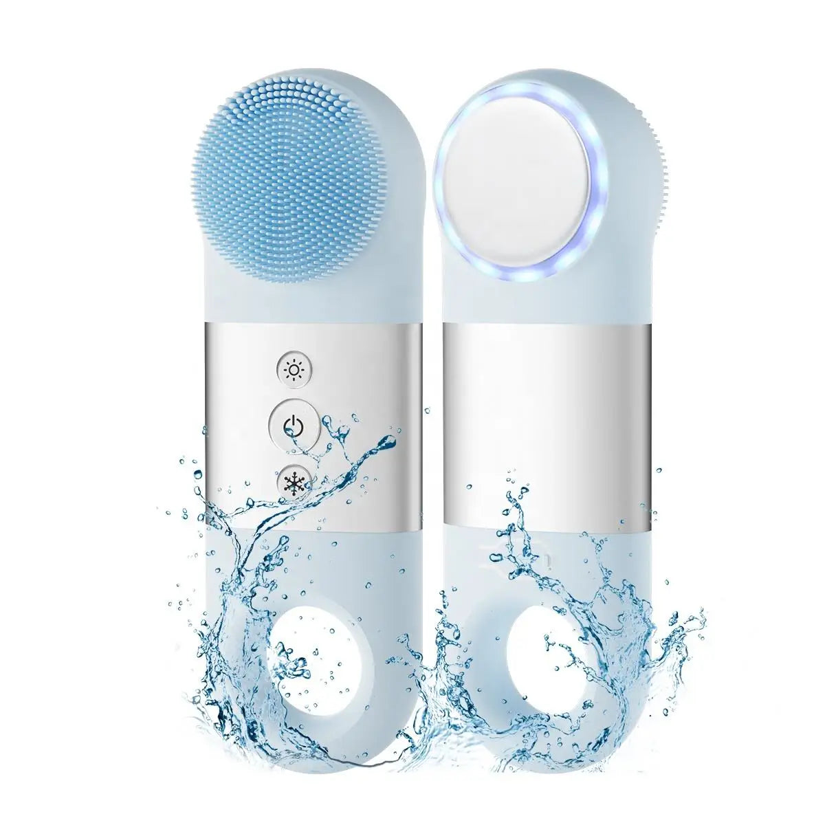 Hot Cold Facial Cleansing Brush Waterproof Face Scrubber - 1