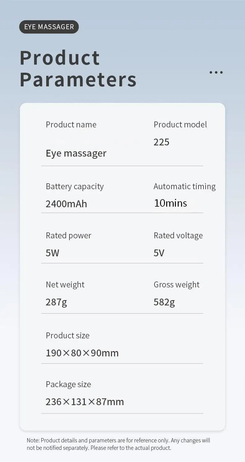Smart Eye Massager Cooling Vibration Eye Care Device - 15