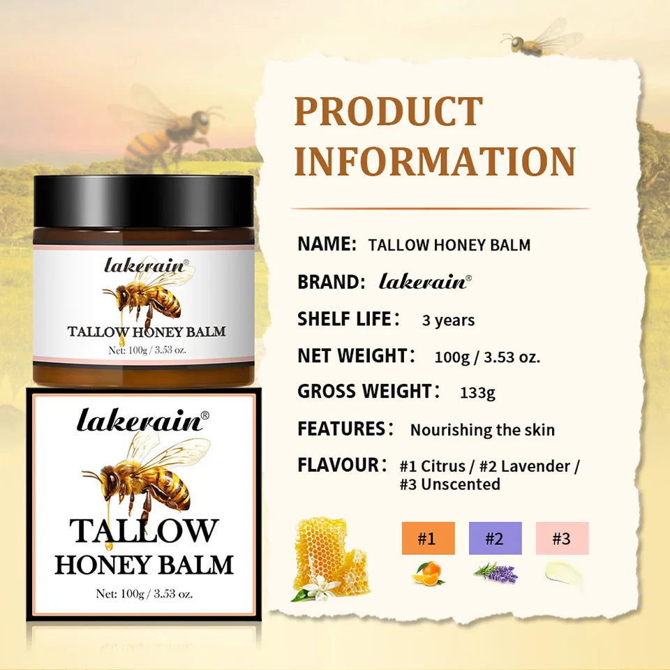 Whipped Beef Tallow and Honey Balm Face Cream