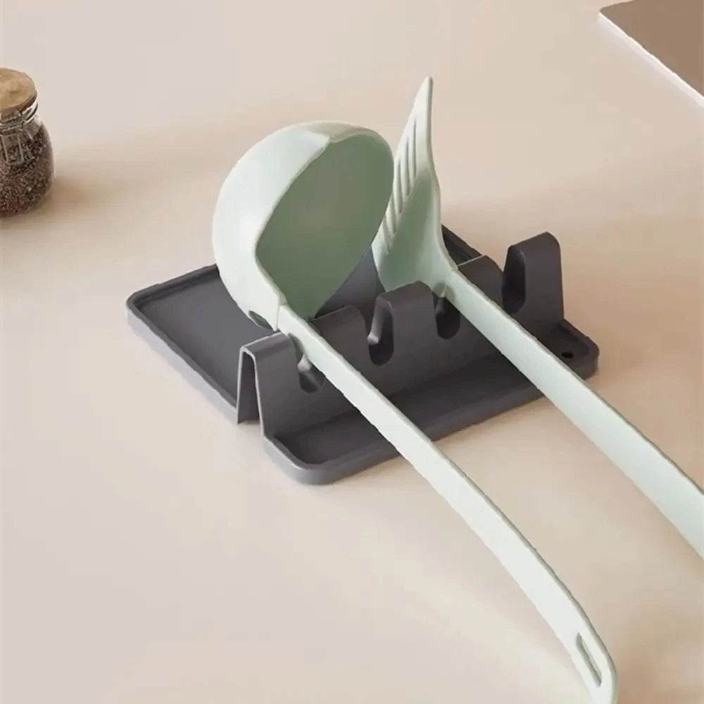 Silicone Utensil Rest Spoon Holder for Kitchen Counter Organizer