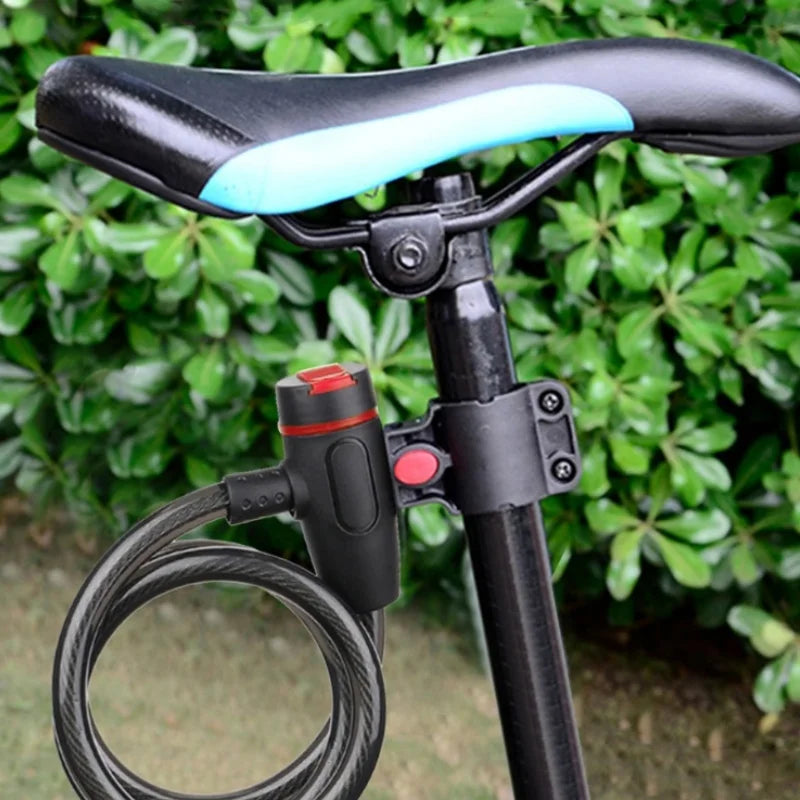 Heavy Duty Bike Steel Cable Lock with Mounting Bracket Anti Theft Security