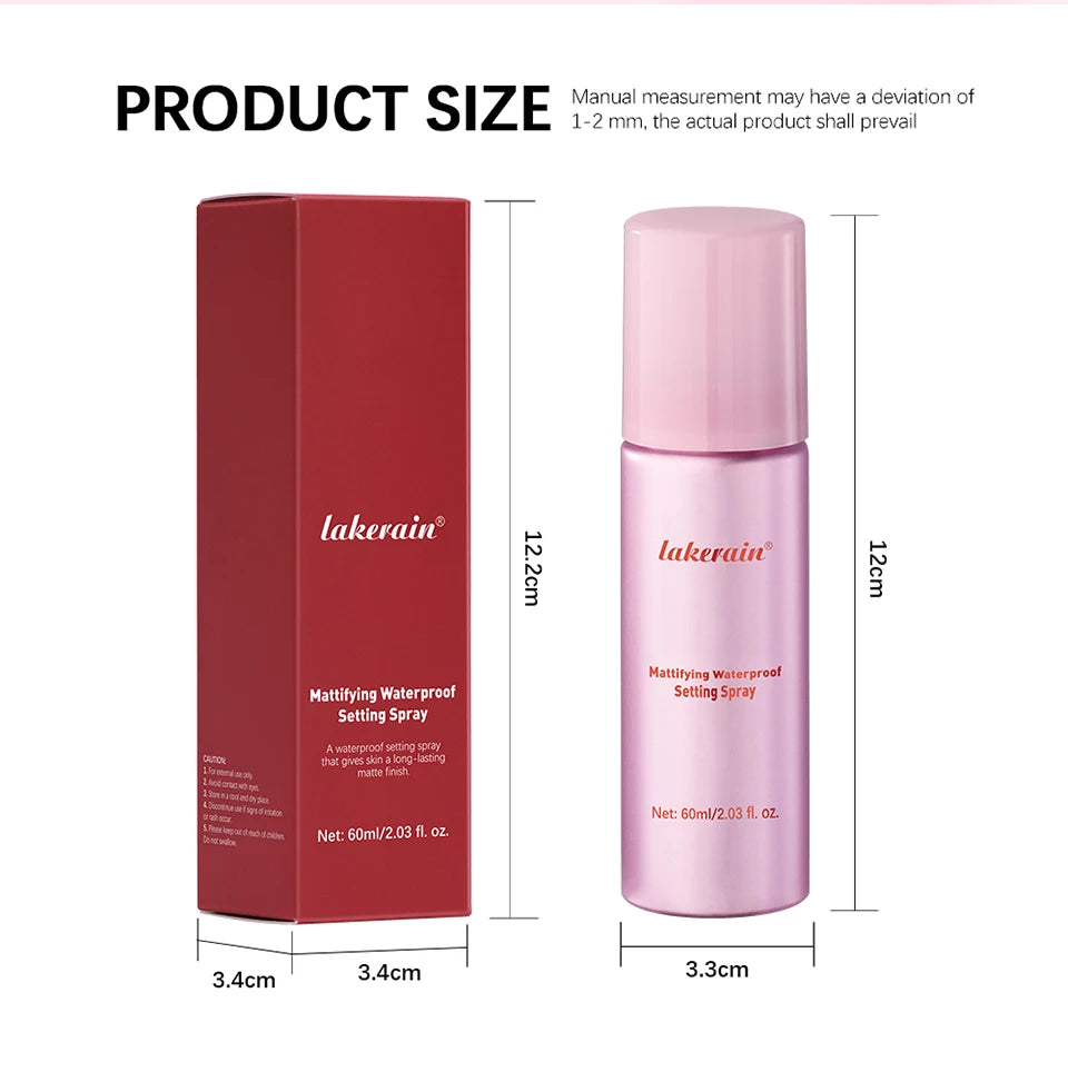 Mattifying Waterproof Setting Spray Long Lasting Makeup Fixer