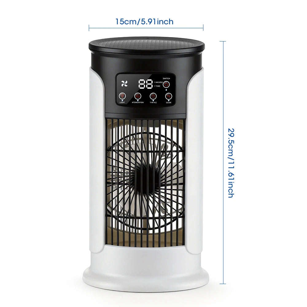 Portable USB Mini Air Conditioner & Desktop Misting Fan - 10