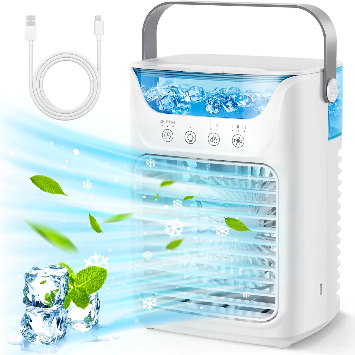Portable Air Conditioner Fan USB Mini Cooler Humidifier