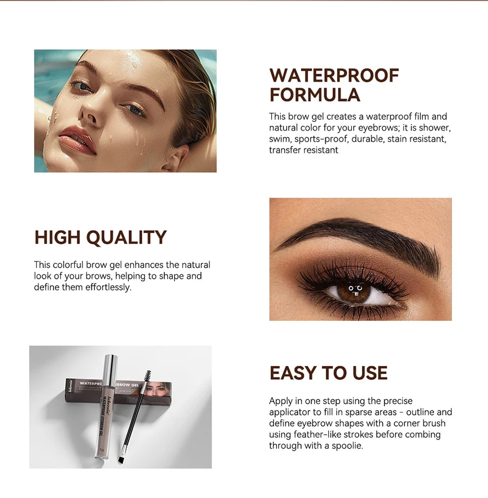 Waterproof Eyebrow Tint Gel Long Lasting Natural Look