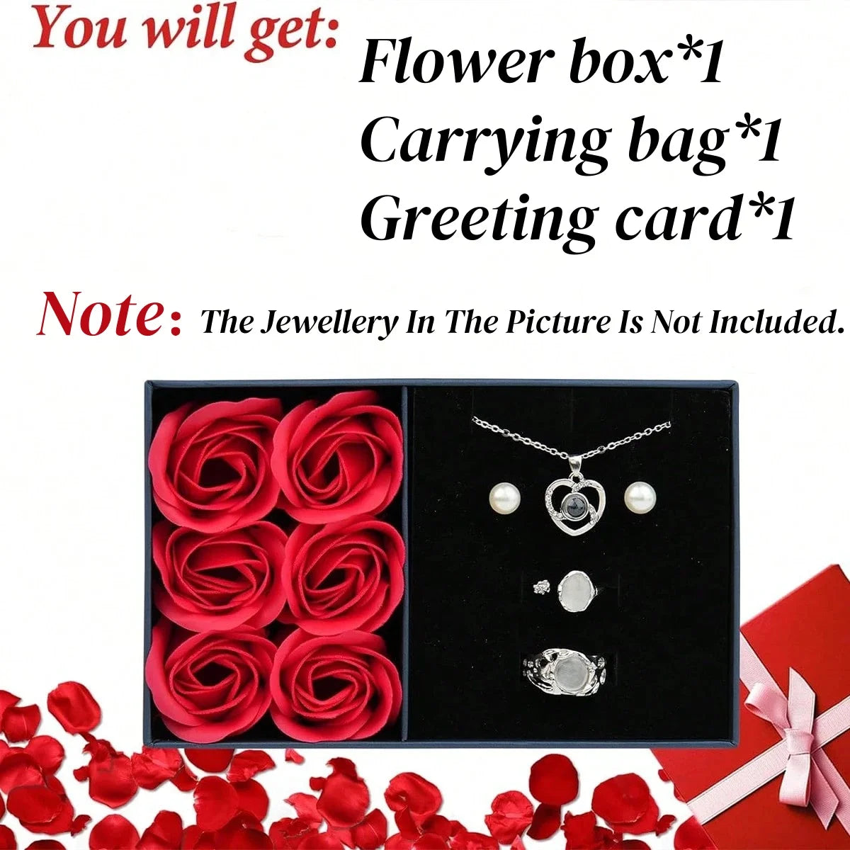 Eternal Rose Jewelry Gift Box for Valentine Day Anniversary Necklace - 5