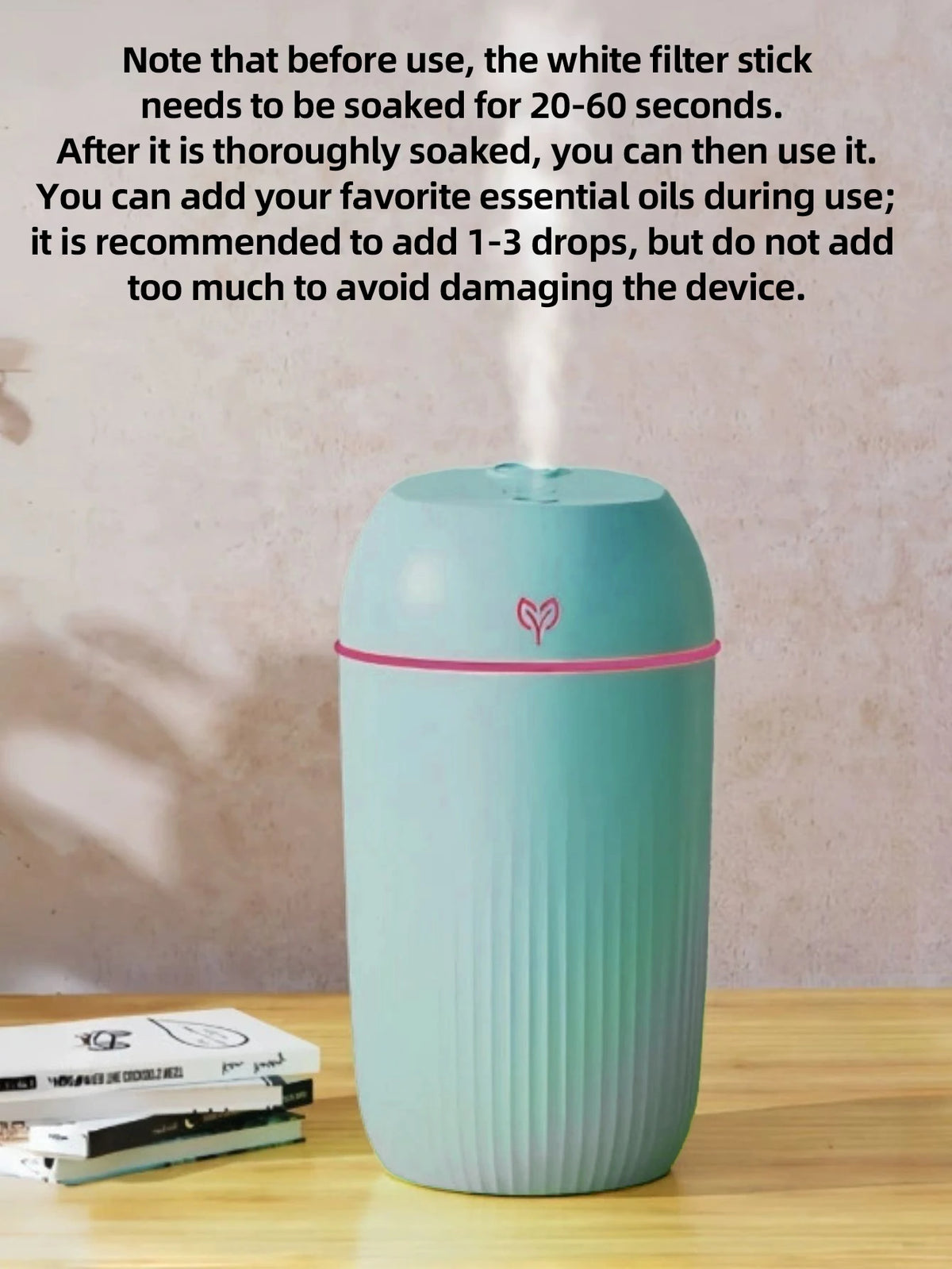 420ml Portable USB Ultrasonic Air Humidifier Essential Oil Diffuser