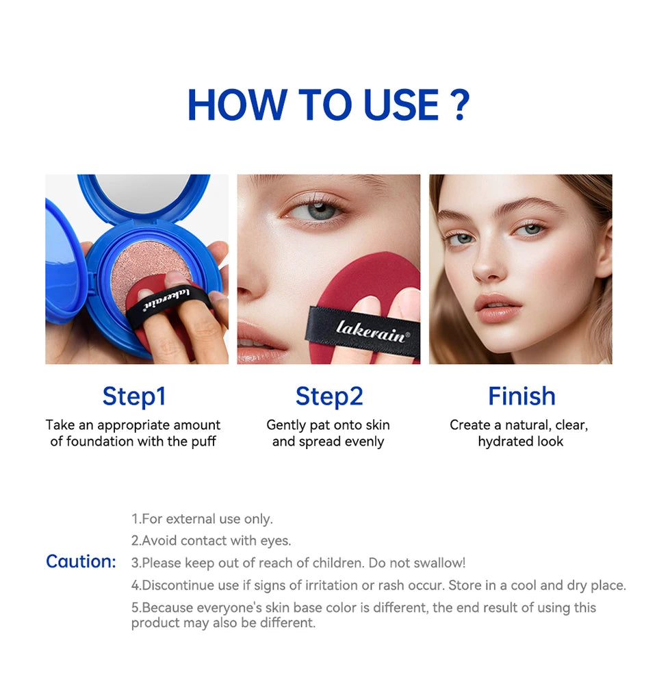 Cushion Foundation Waterproof Full Coverage Makeup CC Cream - 13