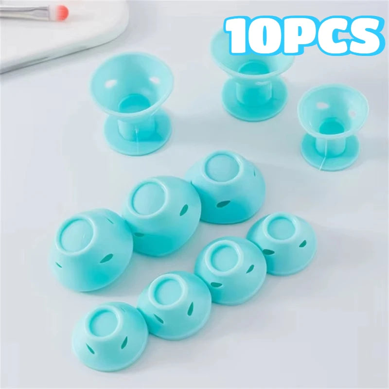 30pcs Silicone Mushroom Hair Curlers Heatless Wave Styling Rollers - 13