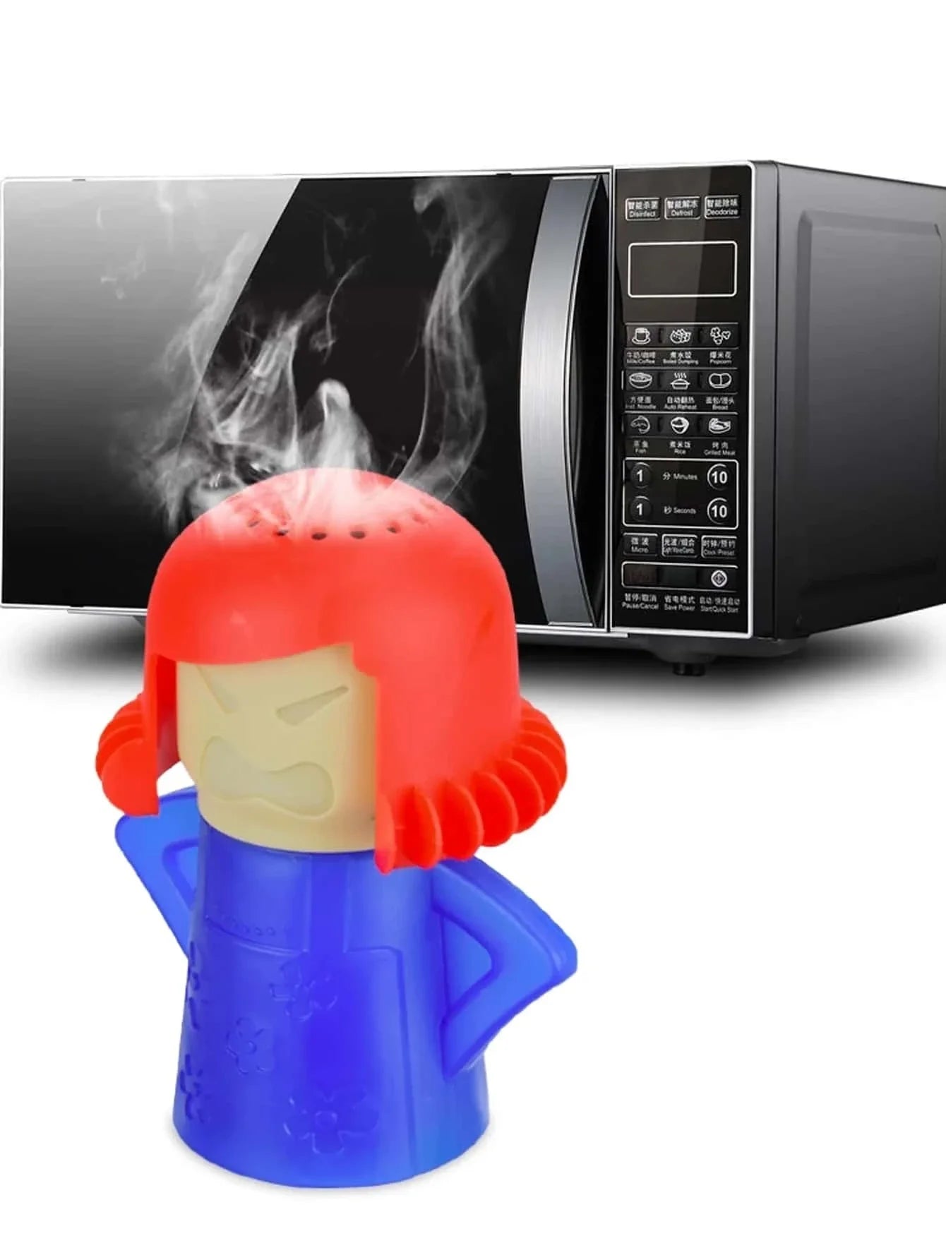 Angry Mama Microwave Cleaner Steam Oven Scrubber Kitchen Cleaning Tool