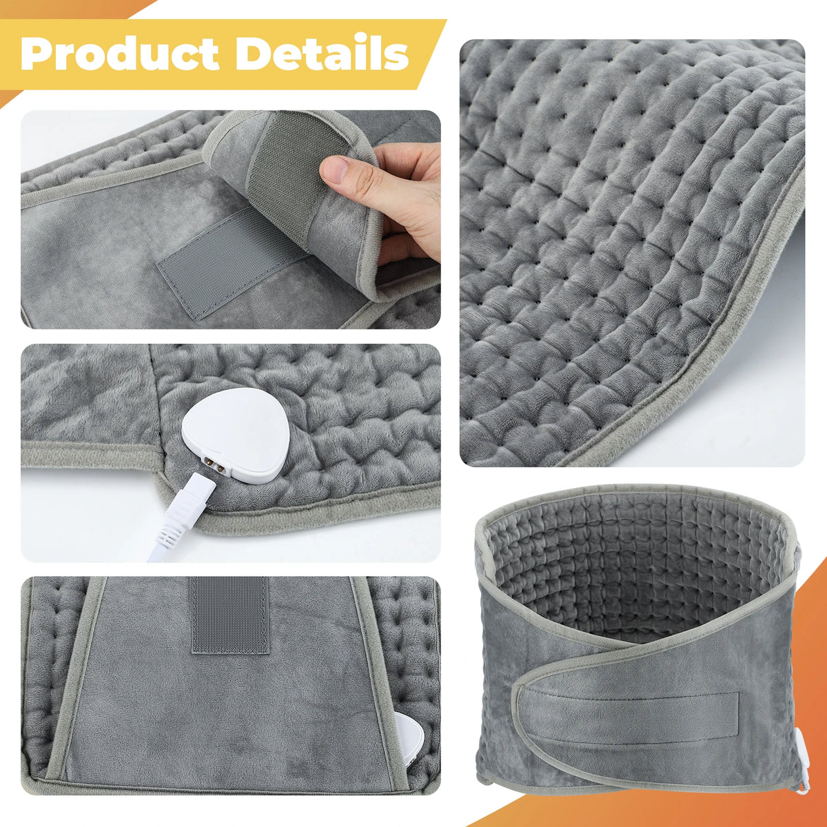 Electric Heating Waist Belt Thermal Pad Back Warmer