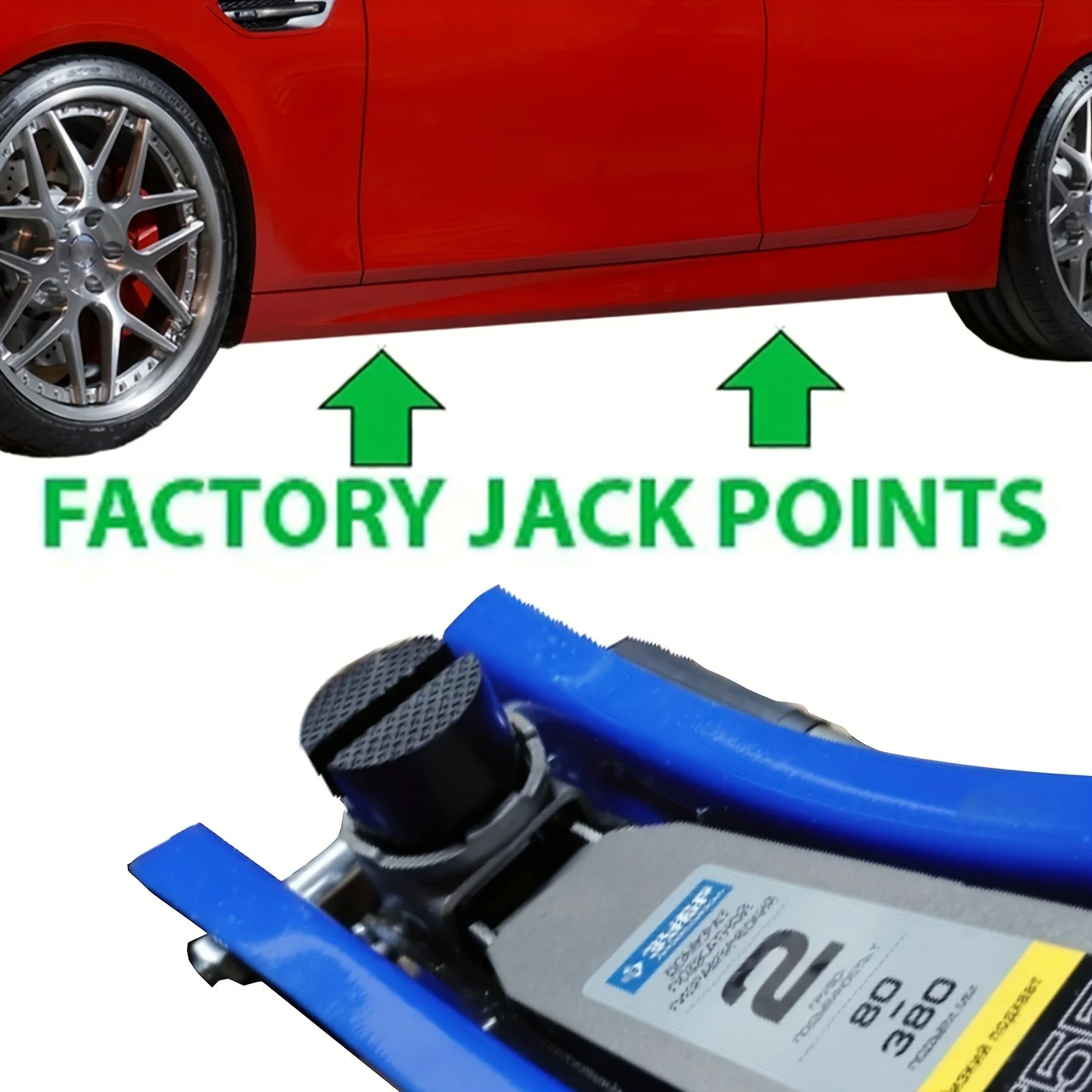 Universal Slotted Rubber Jack Pad Car Frame Protector Lift Stand Tool