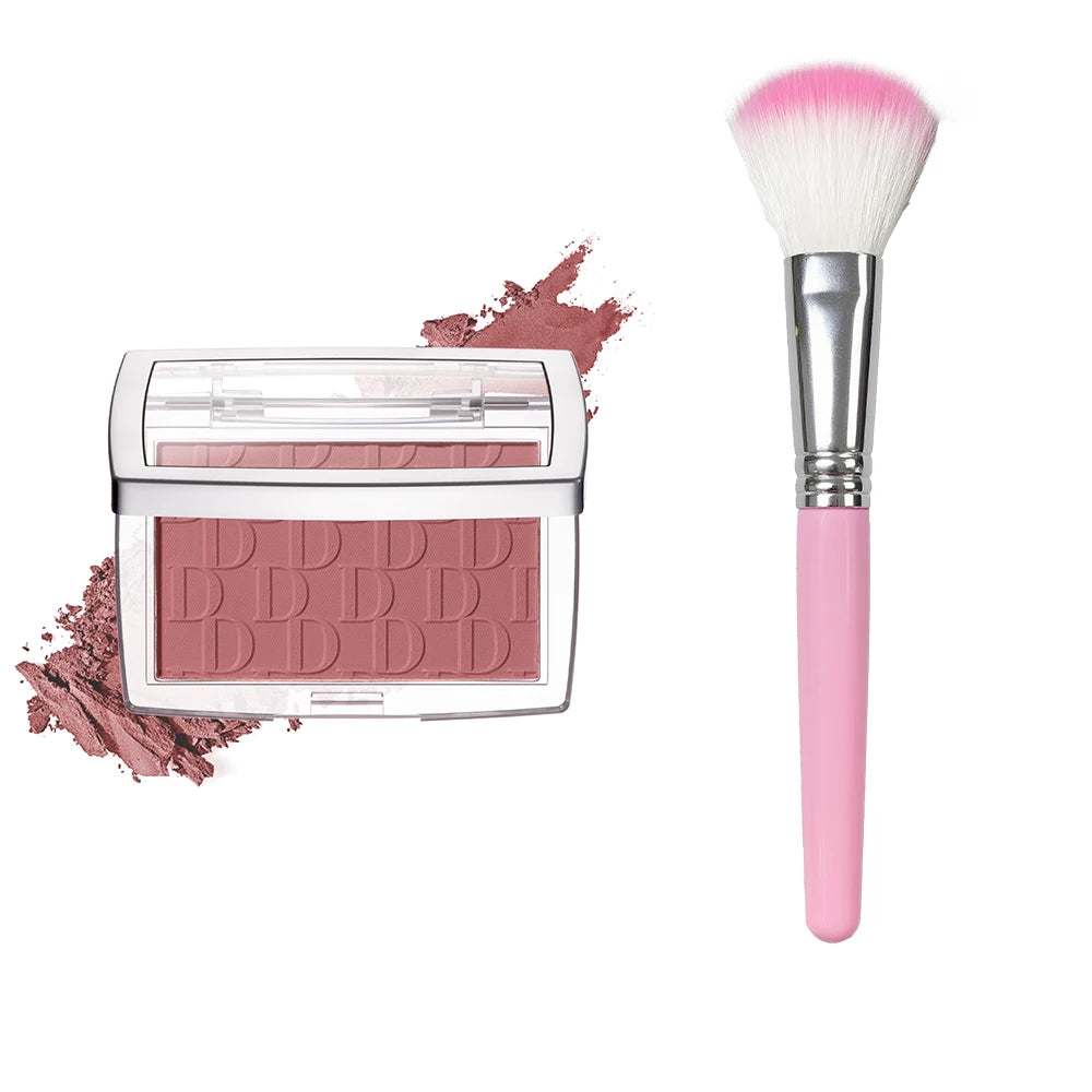 Matte Embossed Blush Palette and Brush Set