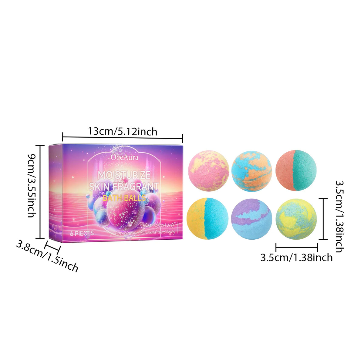 Bubble Bath Bombs Spa Relaxing Body Stress Relief Skin Care