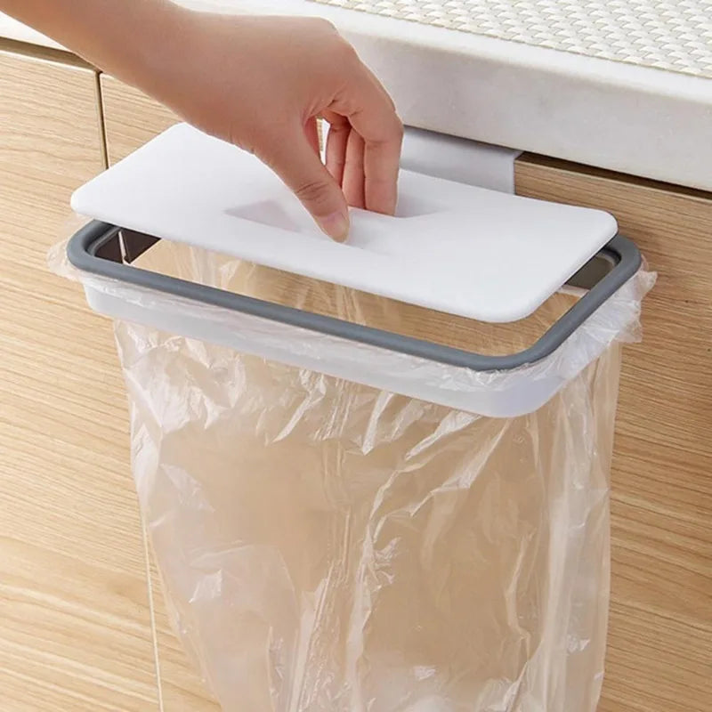 4pcs Hanging Garbage Bag Holder Kitchen Trash Bin Rack Space Saver - 7