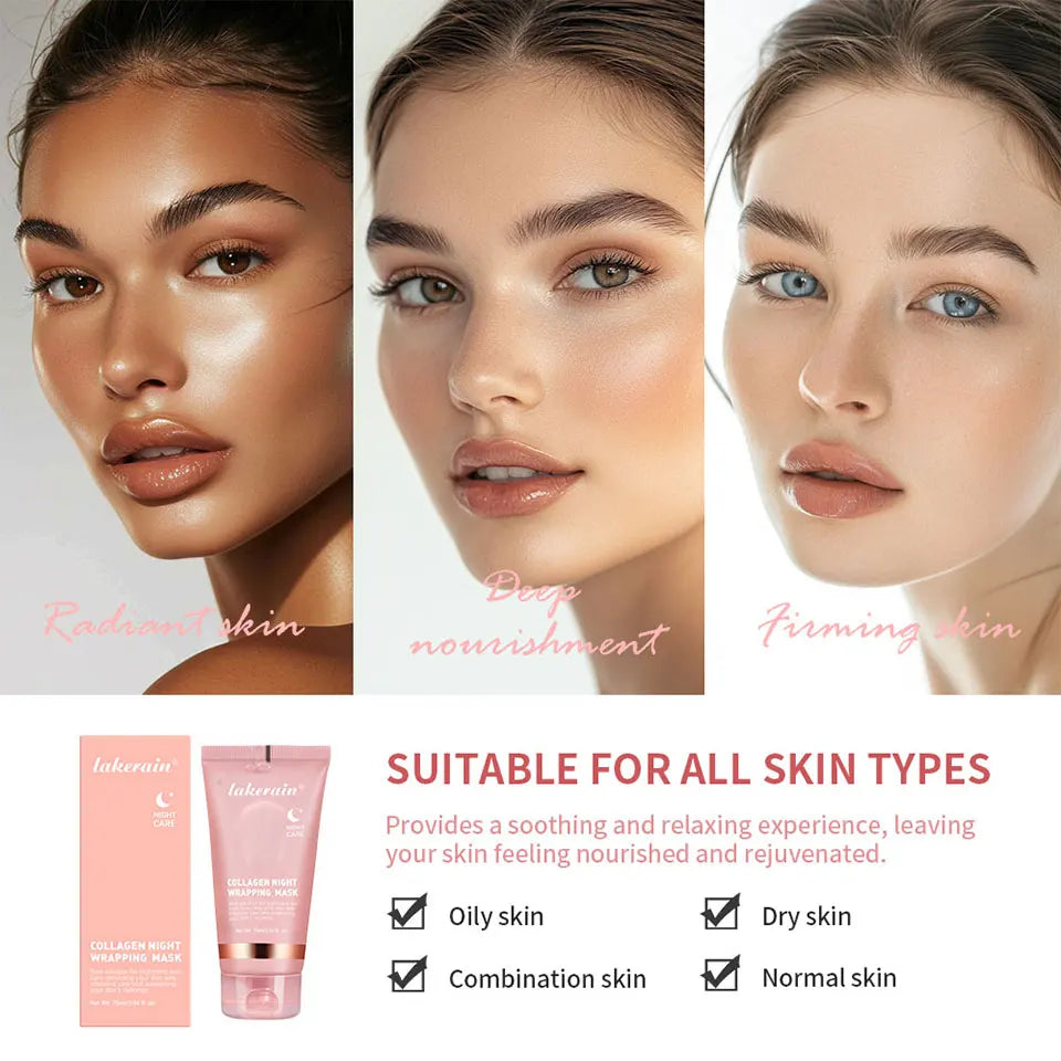 Collagen Jelly Cream Peel-Off Overnight Mask Hydrating Firming Skincare