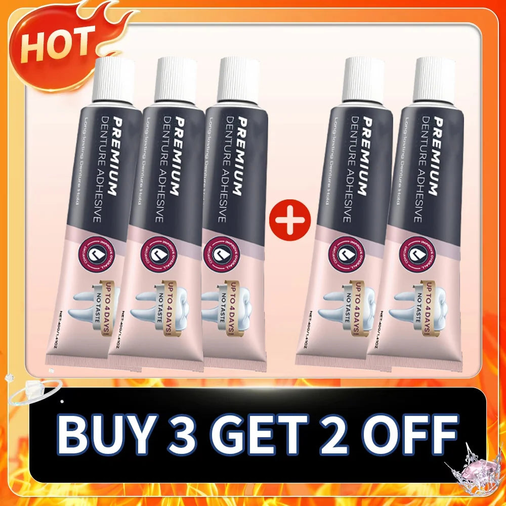 Waterproof Zinc Free Denture Adhesive Long Lasting Dental Gel - 7