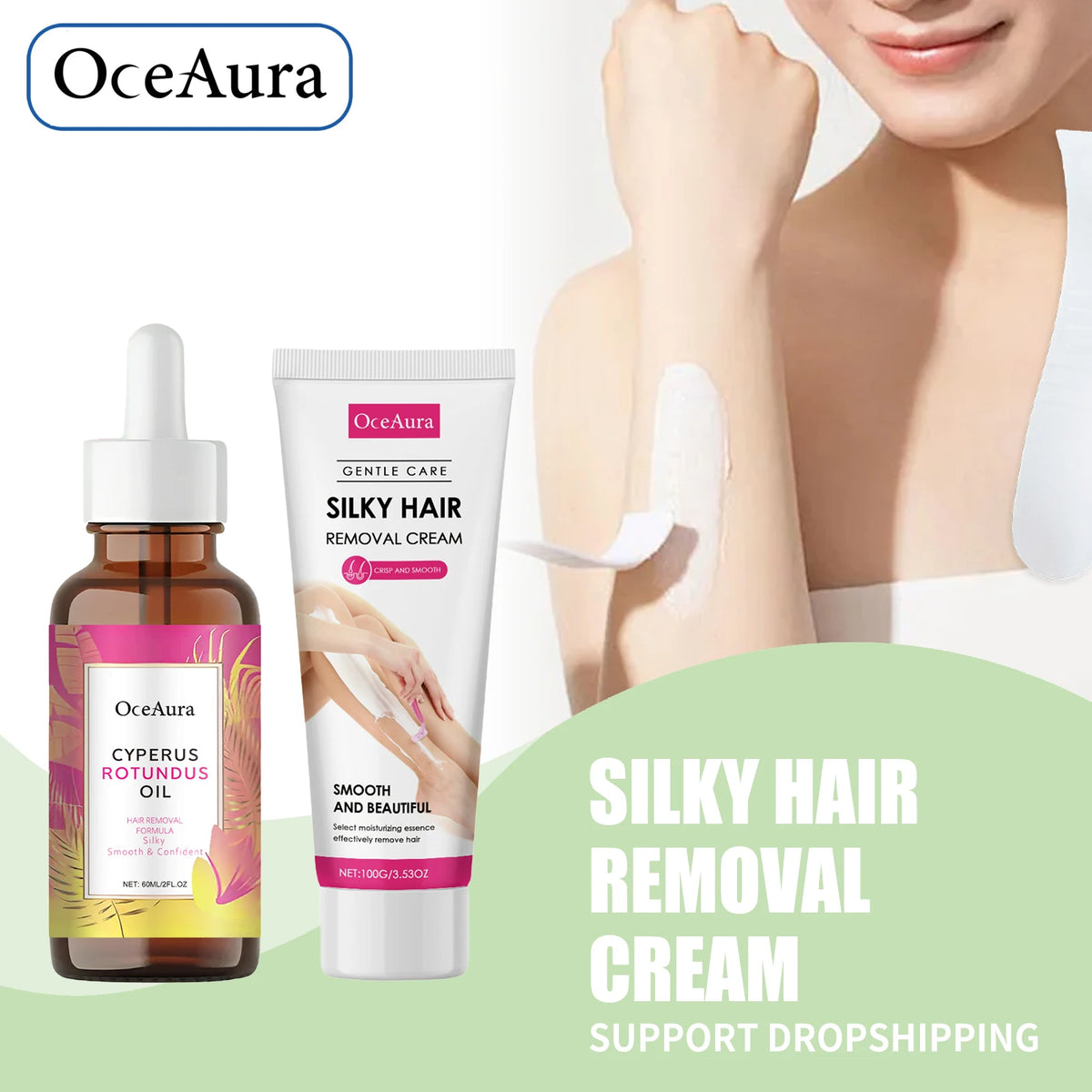 Body Hair Removal Cream Intimate Depilatory Shaving Care Oil