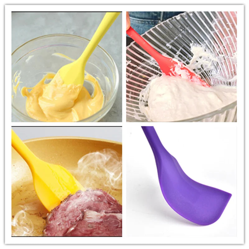 Silicone Spatula Set Non-Stick Heat-Resistant Cake Baking Scrapers - 3