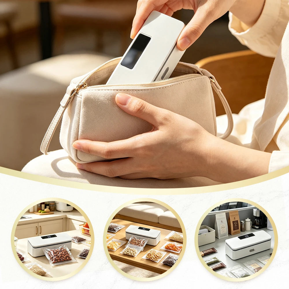Portable Food Sealer Handheld Mini Bag Sealer with Cutter - 14