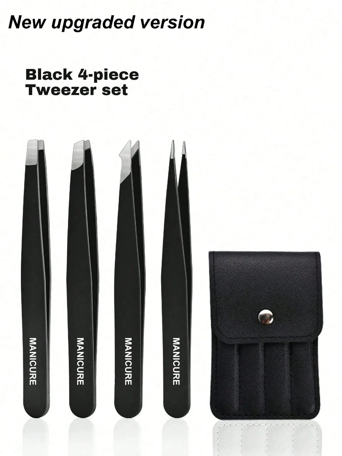 4pc Professional Stainless Steel Tweezer Set Precision Crafting Tools