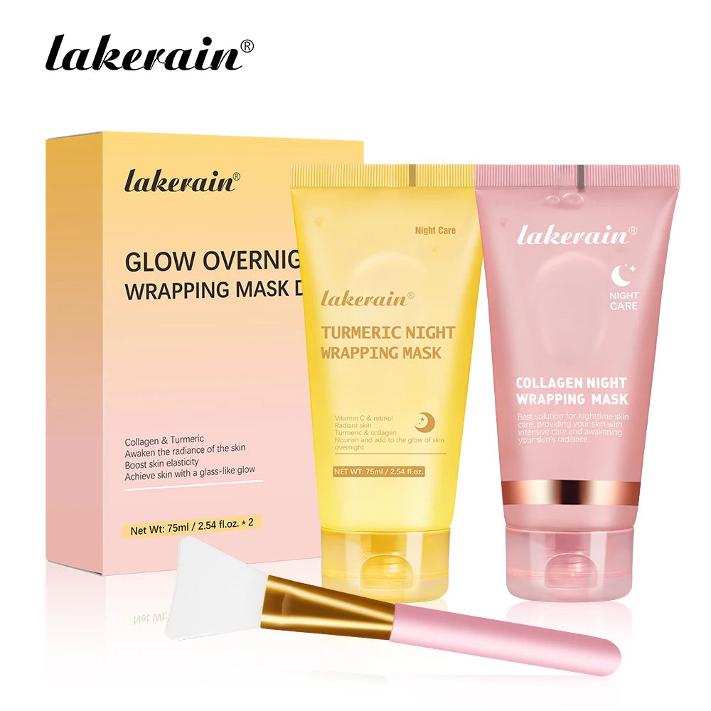Korean Collagen Overnight Wrapping Peel Off Face Mask Duo - 34