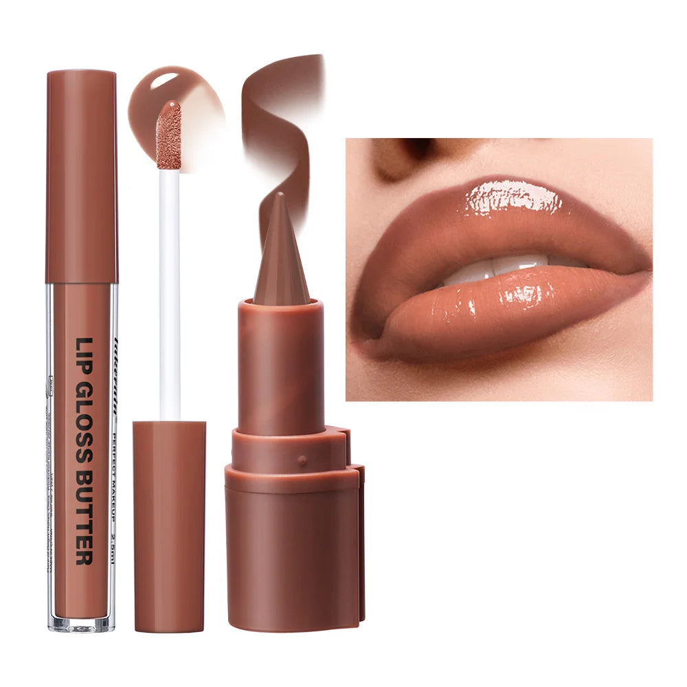 3D Lip Liner & Lip Gloss Set Hydrating Makeup - 10