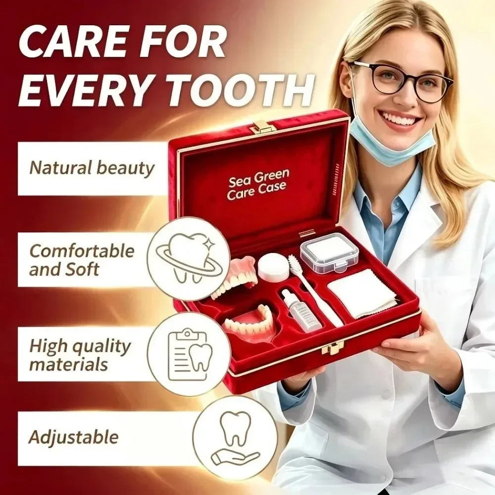 Silicone Dentures Full Mouth False Teeth Set