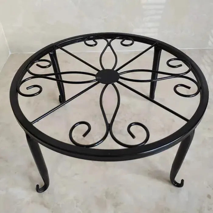Floor Standing Iron Flower Pot Rack Indoor Balcony Plant Stand - 13