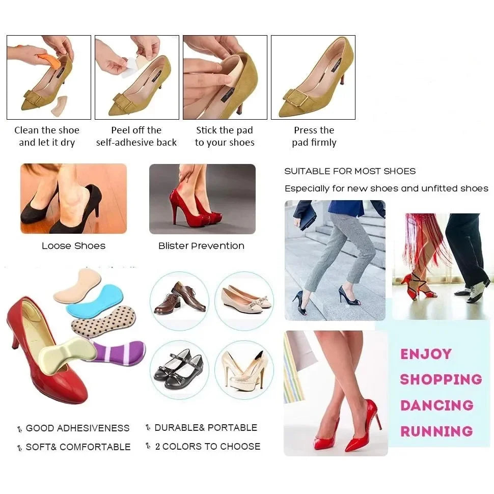 Soft Foam Heel Cushions Anti-Slip Shoe Grips and Foot Pads - 11