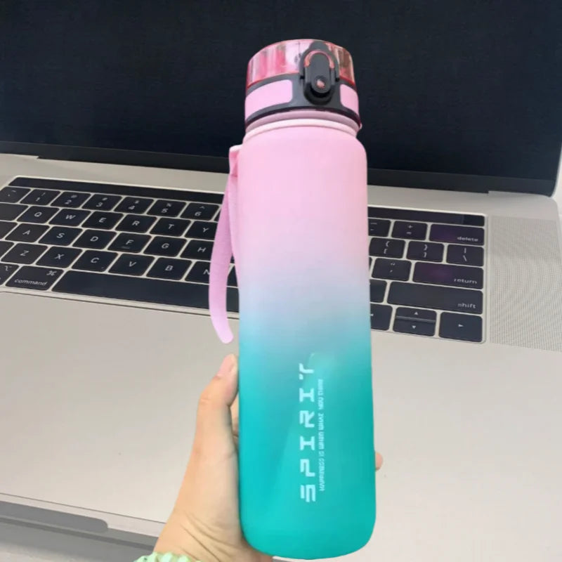 Fantia Motivational Sports Water Bottle Leak Proof Gym Jug 500ml 1000ml - 9