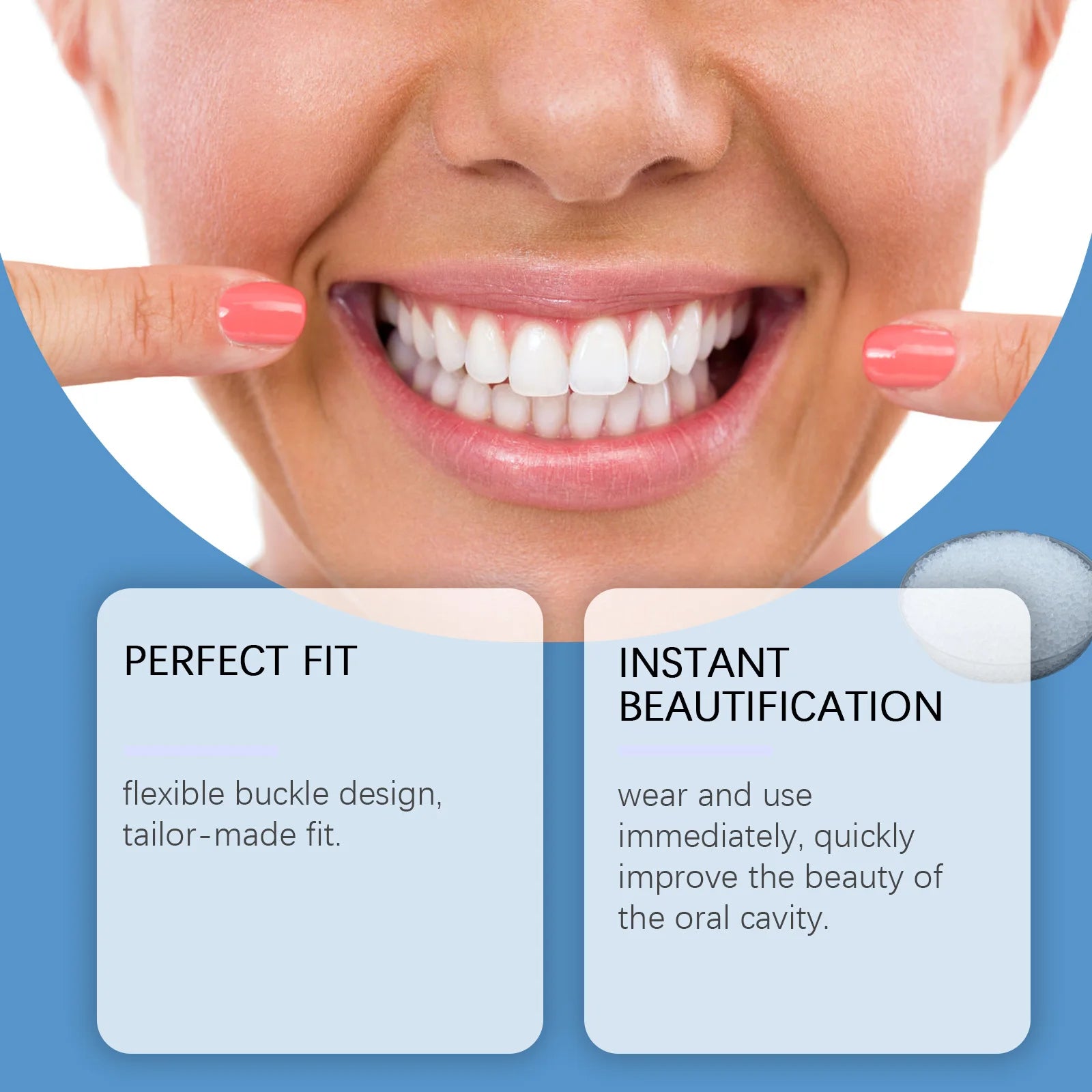 Adjustable Snap On Dentures Fake Teeth Veneers - 12