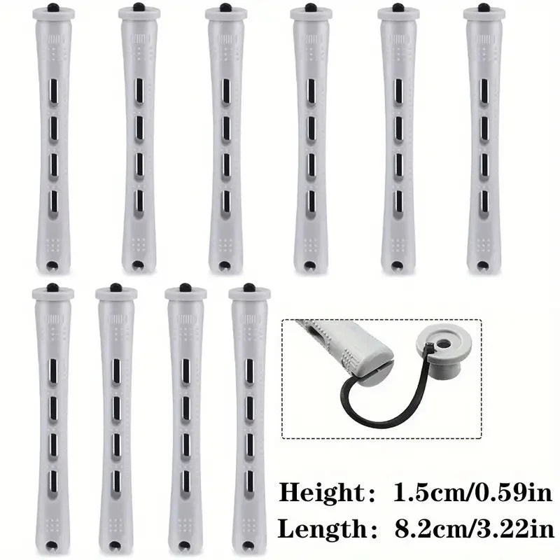 10pcs Hair Perm Rods Set Professional Curling Styling Tools