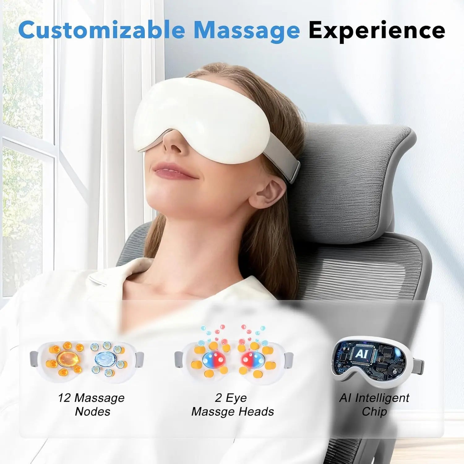 Smart Eye Massager Cooling Vibration Eye Care Device - 8