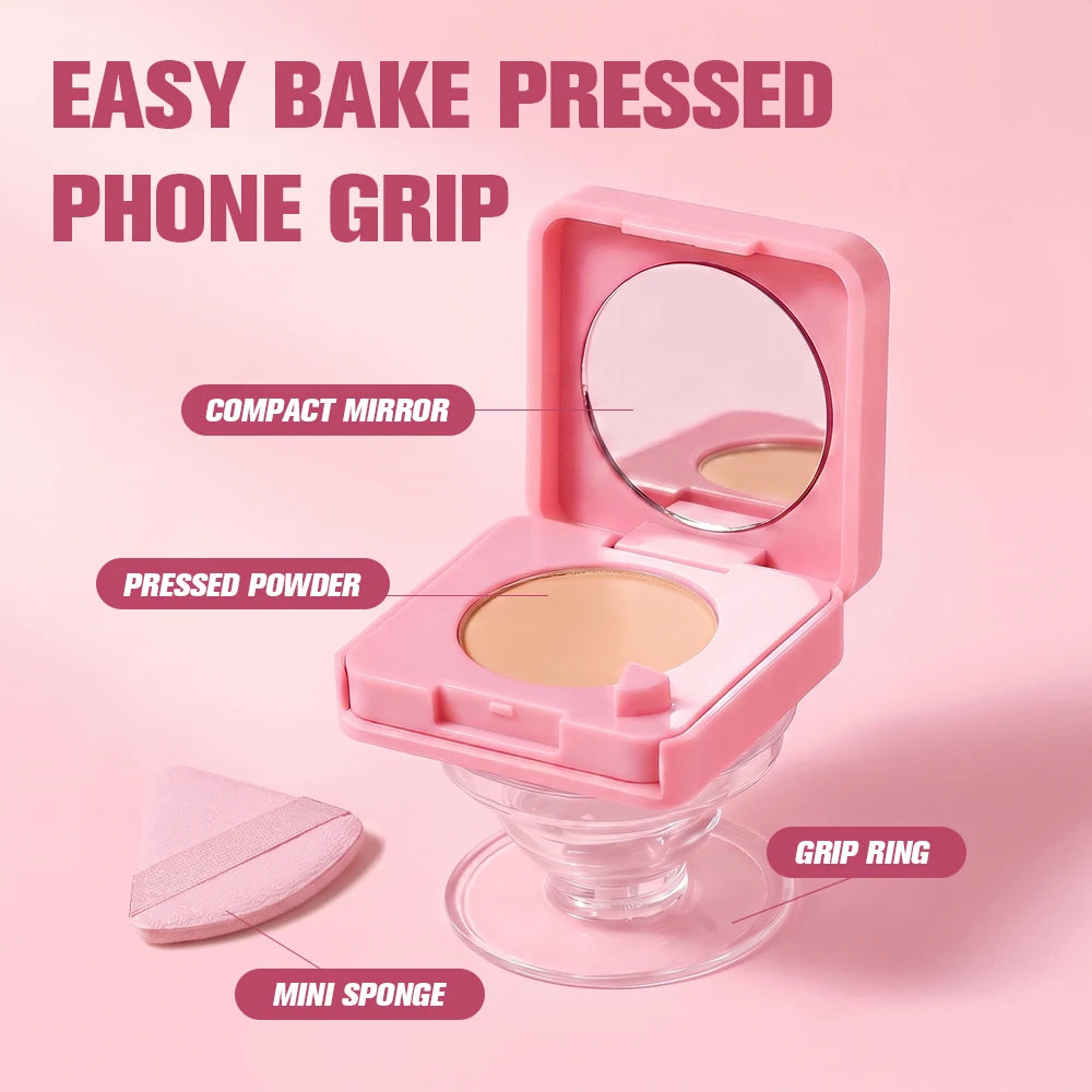 Pressed Powder Oil Control Matte Setting Face Makeup Compact - 4