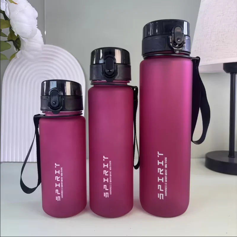 Frosted Sports Water Bottle BPA Free Portable Leakproof Fitness Cup - 7