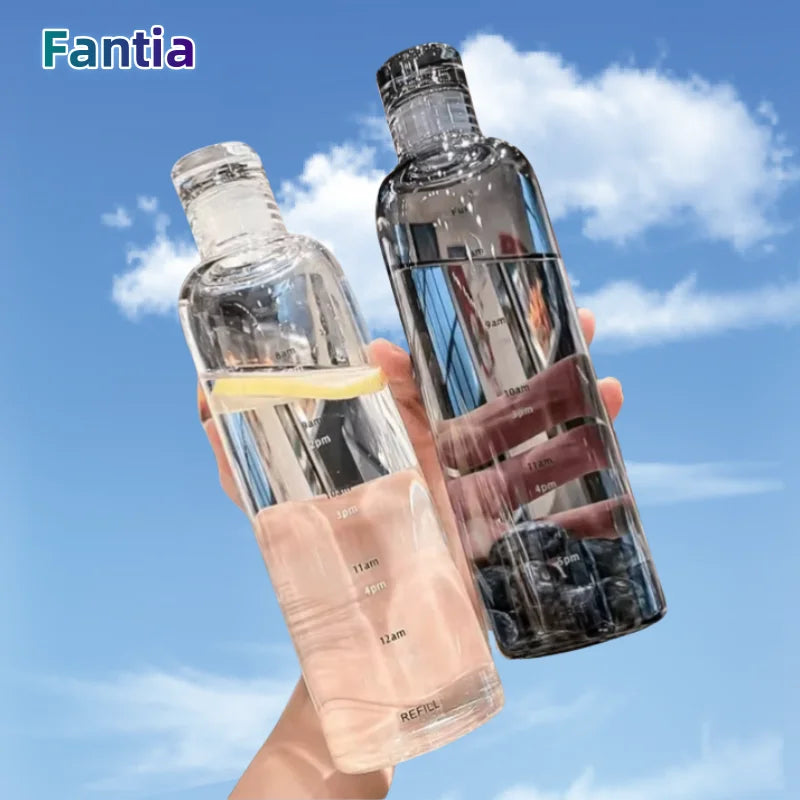700ml Time Marker Water Bottle Leakproof Fitness Hydration Flask - 1