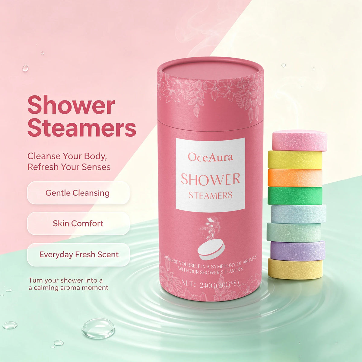OceAura Aromatherapy Shower Steamers Relaxing Bath Tablets