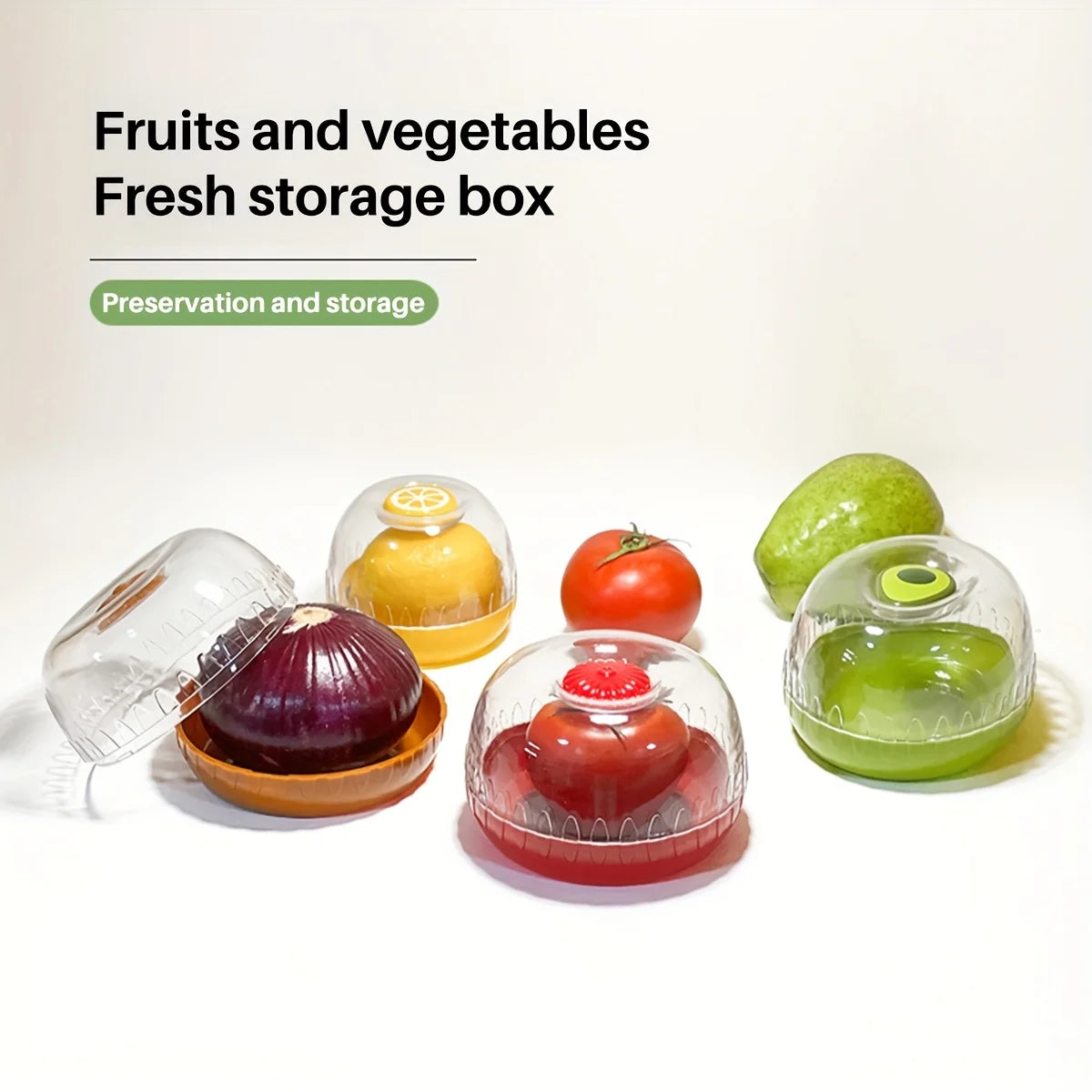 Airtight Fruit Vegetable Crisper Container Food Storage Keeper Box - 1
