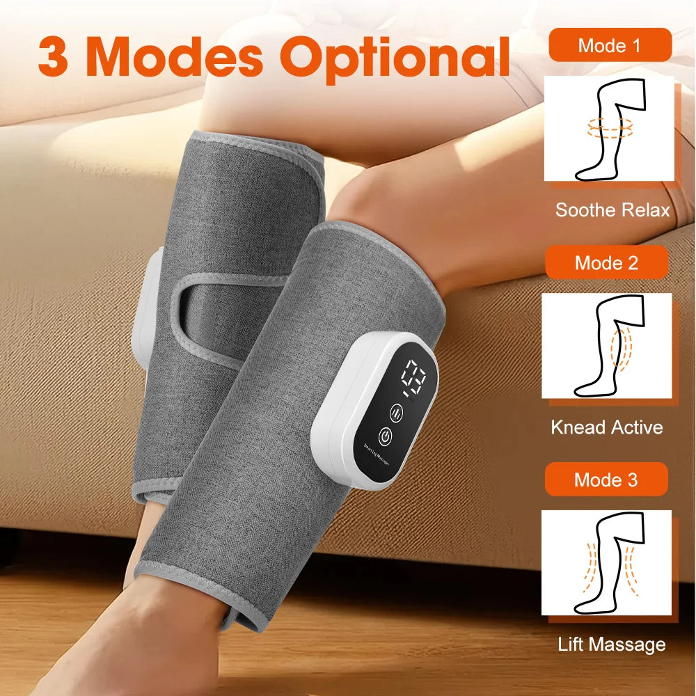 Wireless Air Pressure Calf Massager Electric Leg Compression Wrap