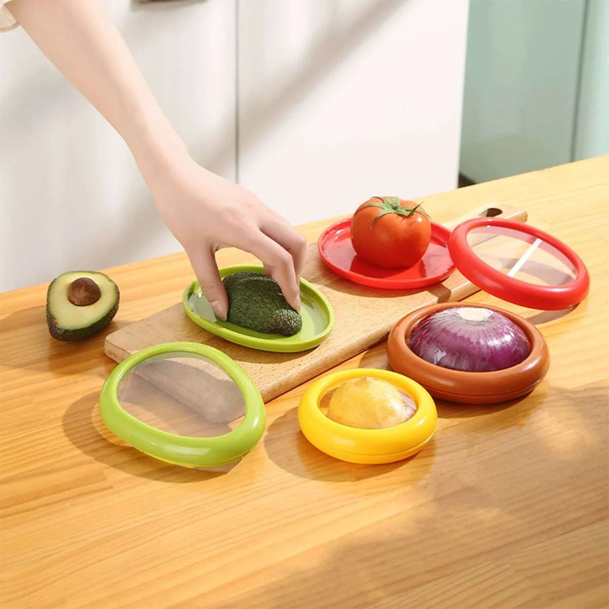 Fresh Food Hugger Set Fruit and Vegetable Storage Crisper Containers - 3