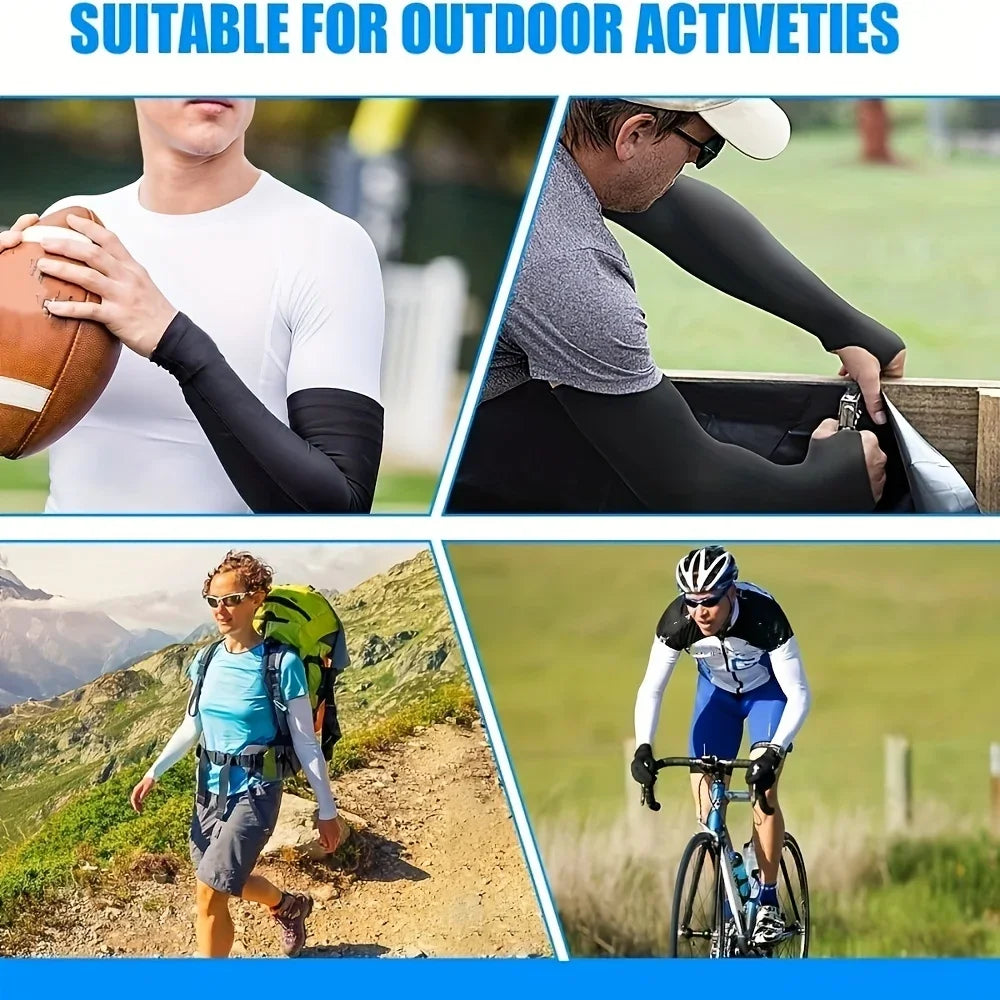 3 Pairs Cooling Arm Sleeves Breathable Sun Protection Cycling Covers - 5