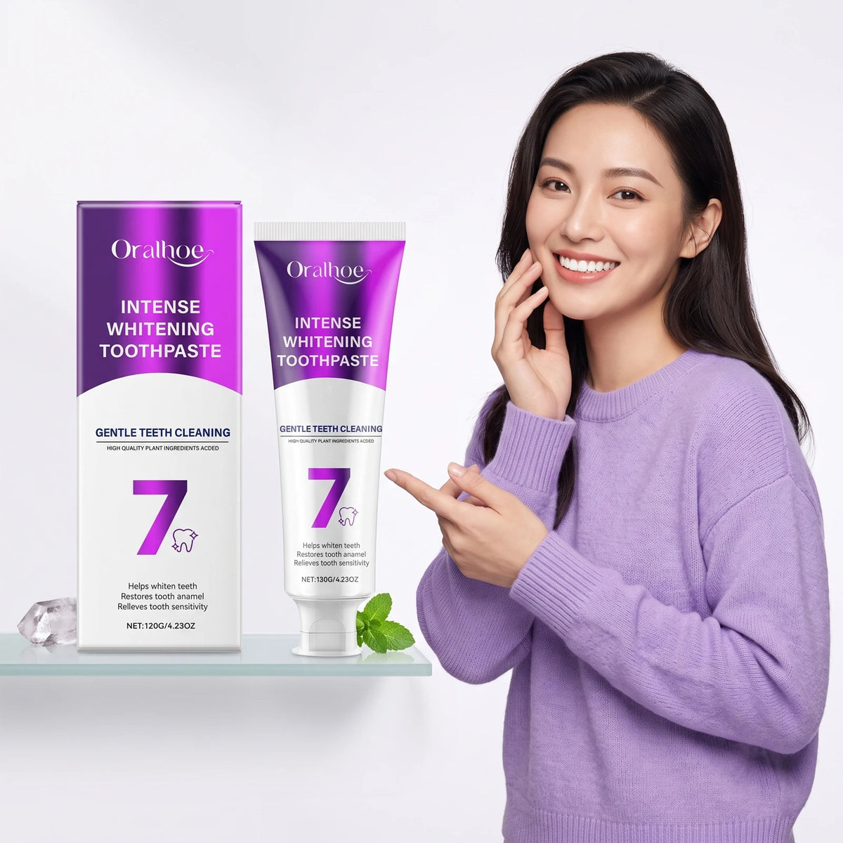 Oralhoe Whitening Toothpaste Stain Removal Plaque Enamel Repair