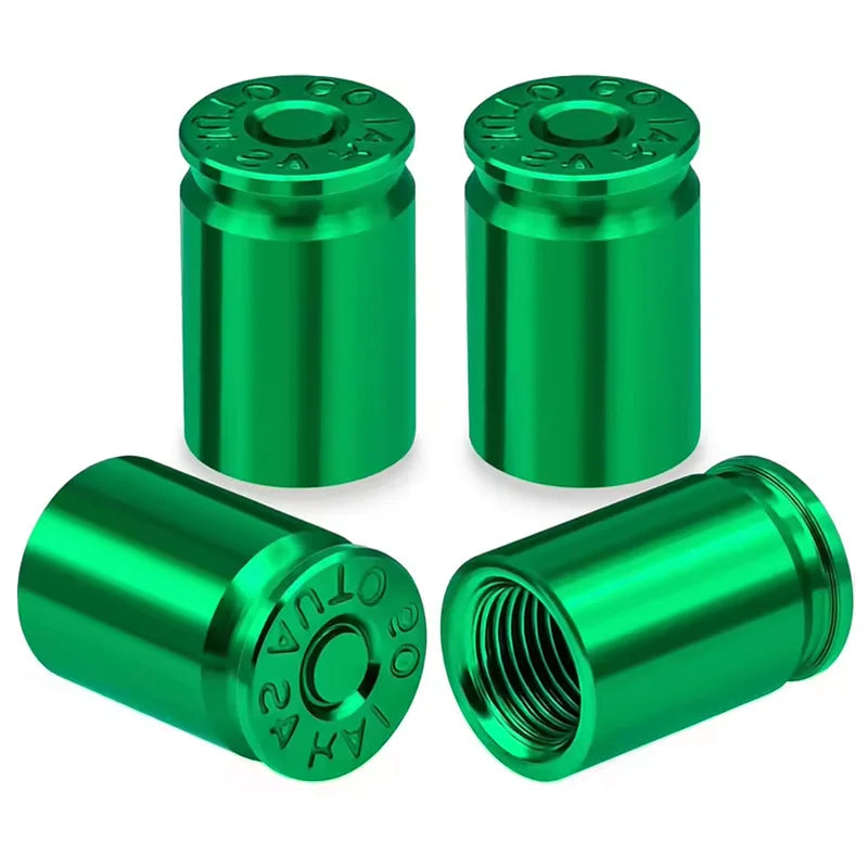4PCS Bullet Valve Stem Caps Aluminum Tire Air Caps for Car Truck Bike - 7