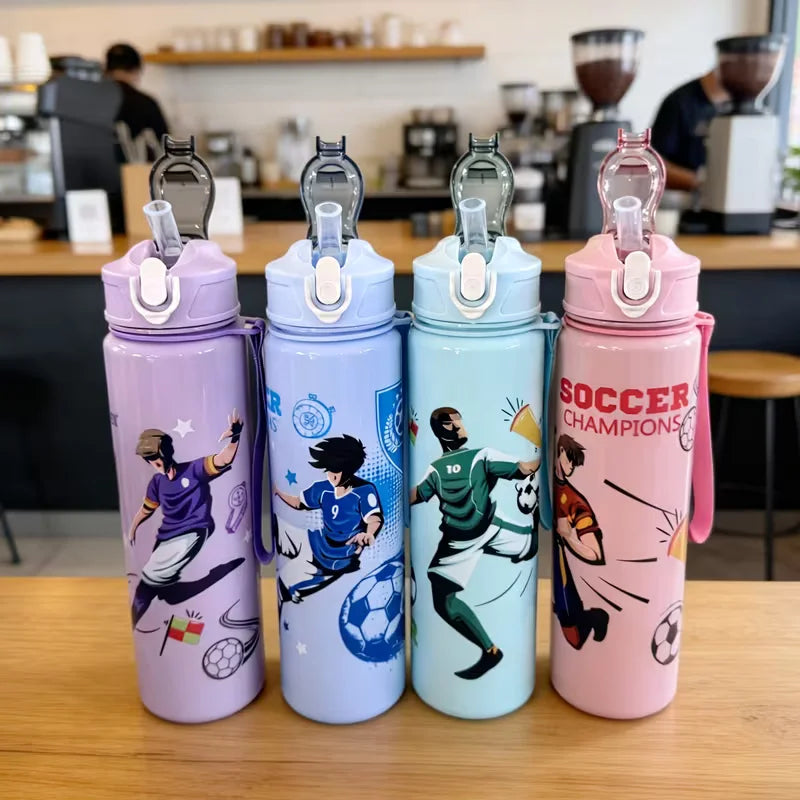 750ml Sports Water Bottle Leakproof BPA Free Gym Travel Cup with Straw