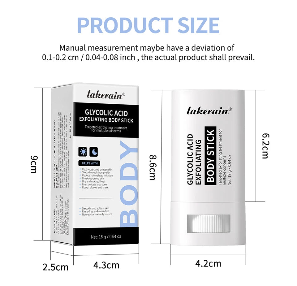 Glycolic Acid Exfoliating Body Stick Moisturizing Scrub Lotion