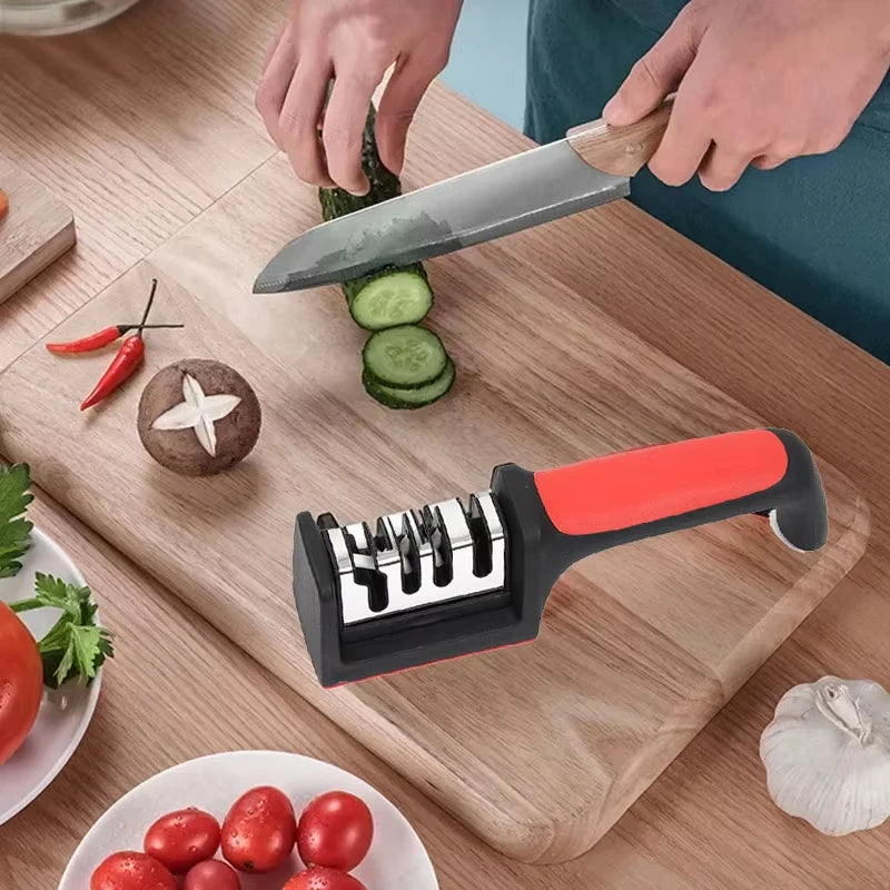 3-Stage Professional Knife Sharpener Kitchen Tool for Knives and Scissors - 2