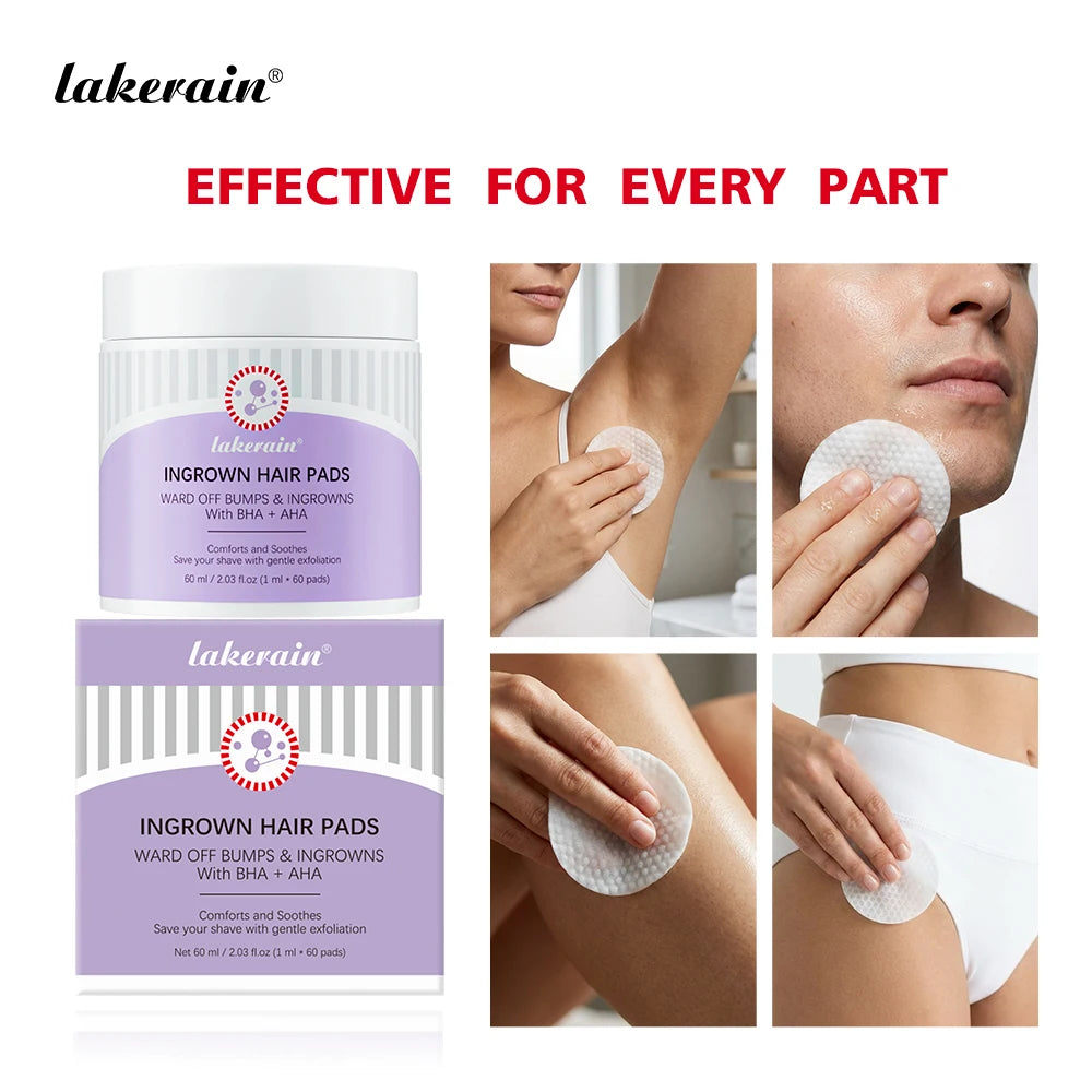 Ingrown Hair Treatment Pads Exfoliating Razor Bumps Aftershave Care - 1