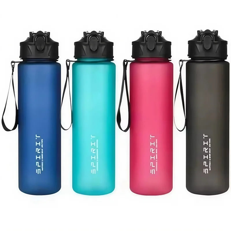 750ml Motivational Water Bottle Leak Proof Sports Gym Cup with Straw - 1