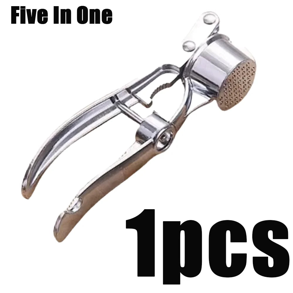 Zinc Alloy Garlic Press Crusher Mincer Kitchen Tool Manual Smasher - 17